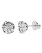 Effy Jewlery 14K White Gold Diamond Round Stud Earrings, 1.00 TCW