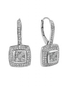 Effy Jewlery 14K White Gold Diamond Earrings, 1.02 TCW