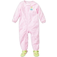 Carter's Girls Pink Pokadot Ballerina Frog Footed Sleeper 12 Months - 5t Carter's Girls Pink Pokadot Ballerina Frog Footed Sleeper 12 Months - 5t
