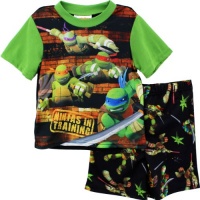 TMNT Ninjas in Training Black Kids Shorts Pajamas TMNT Ninjas in Training Black Kids Shorts Pajamas