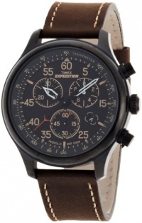Timex Men?s T49905 Expedition Rugged Field Chronograph Black Dial Brown Leather Strap Watch Timex Men?s T49905 Expedition Rugged Field Chronograph Black Dial Brown Leather Strap Watch