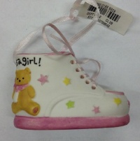 Baby's First Christmas It's a Girl Shoe Ornament Baby's First Christmas It's a Girl Shoe Ornament
