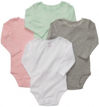 Carter's Baby Girls 4-pack Long-sleeve Bodysuits (NB-24M) Carter's Baby Girls 4-pack Long-sleeve Bodysuits (NB-24M)