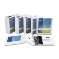 Business Source 28445 D-Ring Binder, w/ Pockets, 5 in. Capacity, White Business Source 28445 D-Ring Binder, w/ Pockets, 5 in. Capacity, White