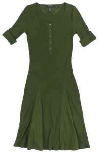 Lauren Ralph Lauren Women's Ribbed Cotton Henley Dress Lauren Ralph Lauren Women's Ribbed Cotton Henley Dress