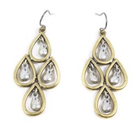 Lucky Brand Two Tone Tear Drop Chandelier Drop Earrings Lucky Brand Two Tone Tear Drop Chandelier Drop Earrings