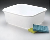 11.4 QT White Plastic Rectangular Dish Pan, 14.45 x 12.55 x 5.67. 11.4 QT White Plastic Rectangular Dish Pan, 14.45 x 12.55 x 5.67.