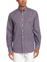Nautica Men's Poplin Mini Plaid Long Sleeve Woven Shirt Nautica Men's Poplin Mini Plaid Long Sleeve Woven Shirt