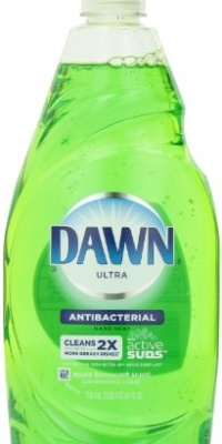 Dawn Ultra Antibacterial Hand Soap Dishwashing Liquid, Green, Apple Blossom Scent,  24 Ounce (Pack of 2)