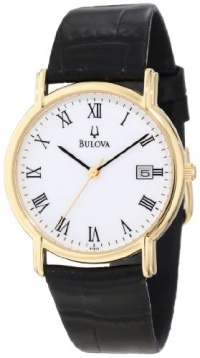 Bulova Men's 97B13 Black Tortoise Shell Leather Strap Watch Bulova Men's 97B13 Black Tortoise Shell Leather Strap Watch