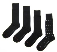 Tommy Hilfiger Men's 4-pack Socks, Black / Polk-a-dot Tommy Hilfiger Men's 4-pack Socks, Black / Polk-a-dot