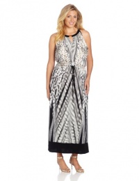 Calvin Klein Women's Plus-Size Maxi Dress with Key Hole Calvin Klein Women's Plus-Size Maxi Dress with Key Hole