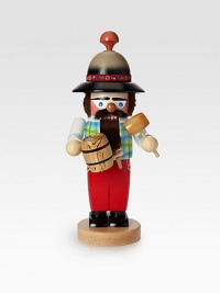 Poised and ready to tap his keg, this charming brew meister nutcracker is the life of the party, entirely hand-crafted in Germany.5½ X 5½ X 10½HCarved woodMade in Germany Poised and ready to tap his keg, this charming brew meister nutcracker is the life of the party, entirely hand-crafted in Germany.5½ X 5½ X 10½HCarved woodMade in Germany