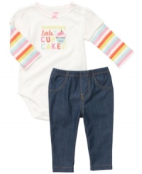 A little dose of sugar. Keep her outfit as sugary as she is with this precious bodysuit and legging set from Carter's. A little dose of sugar. Keep her outfit as sugary as she is with this precious bodysuit and legging set from Carter's.