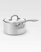 An elegant, professional-grade sauce pan is manufactured with exclusive multi-ply construction, a specially designed combination of stainless steel and aluminum alloys for lifetime performance, durability, easy cleanup and even heat distribution.Lid includedErgonomic handle constructed of investment-cast stainless steel with stay-cool vent designIncludes 18/10 stainless steel cooking surface, aluminum alloy core