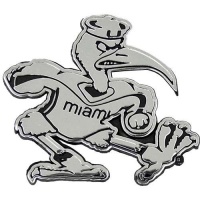 NCAA Miami Hurricanes Chrome Auto Emblem NCAA Miami Hurricanes Chrome Auto Emblem
