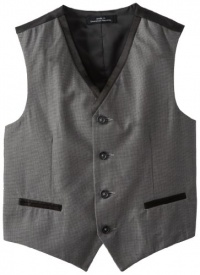Calvin Klein Boys 8-20 Pindot Dresswear Vest, Dark Grey, X-Large Calvin Klein Boys 8-20 Pindot Dresswear Vest, Dark Grey, X-Large