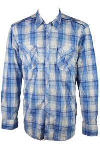 INC International Concepts Mens Plaid Flap Pocket Shirt INC International Concepts Mens Plaid Flap Pocket Shirt