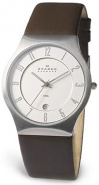 Skagen Men's 233XXLSL Brown Leather Watch Skagen Men's 233XXLSL Brown Leather Watch