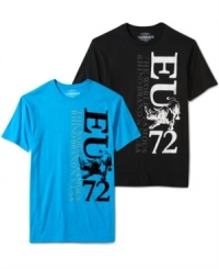 Bold graphics and a comfortable fit make this Ecko Unltd tee a smart pick. Bold graphics and a comfortable fit make this Ecko Unltd tee a smart pick.