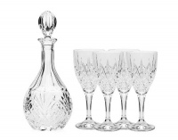 Godinger Dublin Wine Glasses and Decanter Set - 5 Piece Godinger Dublin Wine Glasses and Decanter Set - 5 Piece