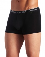 ck one Men's Cotton Stretch Trunk, Black, Small