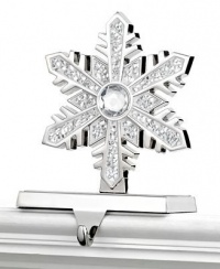 Holiday Lane Silver Snowflake Christmas Stocking Holder Holiday Lane Silver Snowflake Christmas Stocking Holder