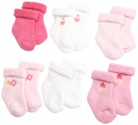 Gerber Baby-Girls Newborn 6 Pack Variety Cozy Designer Socks Gerber Baby-Girls Newborn 6 Pack Variety Cozy Designer Socks