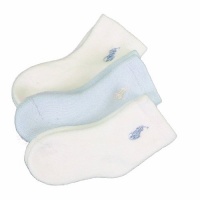 Polo Ralph Lauren boys newborn (0-6months) white/blue socks 3pairs - 0-6 months Polo Ralph Lauren boys newborn (0-6months) white/blue socks 3pairs - 0-6 months