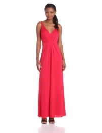 BCBGMAXAZRIA Women's Hali V-Neck Gown, Riored, Medium