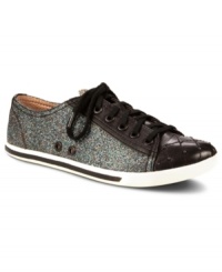 Who said sporty shoes had to be dull? Lace up Vince Camuto's Willow sneakers and let the sparkle in. Who said sporty shoes had to be dull? Lace up Vince Camuto's Willow sneakers and let the sparkle in.