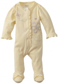 Little Me Baby Girl Newborn Butterfly Footie, Baby Yellow, 3 Months Little Me Baby Girl Newborn Butterfly Footie, Baby Yellow, 3 Months