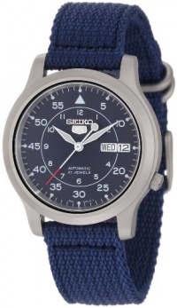 Seiko Men's SNK807 Seiko 5 Automatic Blue Canvas Strap Watch