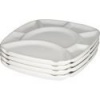 Trudeau Square Fondue Plate, Set of 4