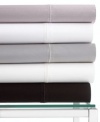 Hotel Collection 700 Thread Count Stripe Microcotton King Flat Sheet Iris