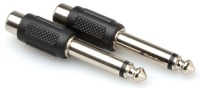 Hosa Cable GPR101 RCA To 1/4 Inch TS Adaptor - 2 Pack Hosa Cable GPR101 RCA To 1/4 Inch TS Adaptor - 2 Pack