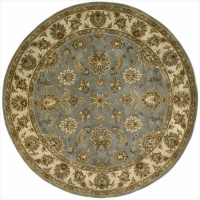 Nourison JA32 Jaipur Round Hand Tufted Area Rug, 6-Feet, Light Blue Nourison JA32 Jaipur Round Hand Tufted Area Rug, 6-Feet, Light Blue