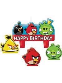 Angry Birds Molded Mini Cake Candle Set Party Supplies Angry Birds Molded Mini Cake Candle Set Party Supplies