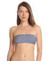 Splendid Women's Malibu Stripe Bandeau Bra, Navy, Medium