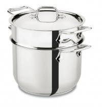 All-Clad E414S664 Stainless Steel Pasta Pot and Insert Cookware, 6-Quart, Silver All-Clad E414S664 Stainless Steel Pasta Pot and Insert Cookware, 6-Quart, Silver