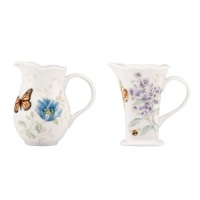 Lenox 820582 Butterfly Meadow Pitchers, Small, White, Set of 2 Lenox 820582 Butterfly Meadow Pitchers, Small, White, Set of 2