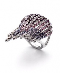 Bar III Ring, Silver-Tone Crystal Wings Ring, Size 7 Bar III Ring, Silver-Tone Crystal Wings Ring, Size 7