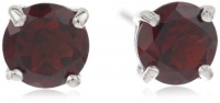 Sterling Silver 6mm Round Garnet Earrings Sterling Silver 6mm Round Garnet Earrings