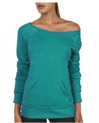 Ladies Eco Fleece Sweatshirt, Teal Medium Ladies Eco Fleece Sweatshirt, Teal Medium