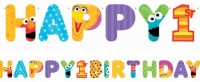 Sesame Street 1st Birthday - Jumbo Letter Banner Kit Sesame Street 1st Birthday - Jumbo Letter Banner Kit