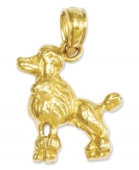 Pay tribute to your favorite breed! This adorable Poodle dog charm will melt your heart. Crafted in polished 14k gold. Chain not included. Approximate length: 3/4 inch. Approximate width: 1/2 inch. Pay tribute to your favorite breed! This adorable Poodle dog charm will melt your heart. Crafted in polished 14k gold. Chain not included. Approximate length: 3/4 inch. Approximate width: 1/2 inch.