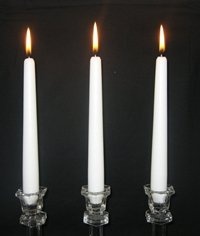 White Taper Candles 8 Inche Burns 7 Hours - 1 Box of 36 White Taper Candles 8 Inche Burns 7 Hours - 1 Box of 36