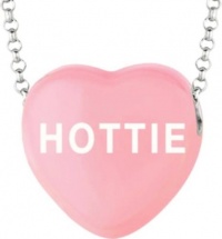 Sweethearts Light Pink Enamel Hottie Heart on 16-inch Necklace with Gift Box in Sterling Silver Sweethearts Light Pink Enamel Hottie Heart on 16-inch Necklace with Gift Box in Sterling Silver