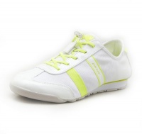DKNY Women's Foundation Mesh Fashion Sneaker, White / Neon DKNY Women's Foundation Mesh Fashion Sneaker, White / Neon