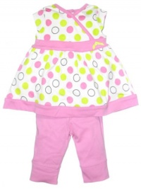 Offspring - Baby Apparel -Girls Newborn Cyclamen Dress With Legging, Pink, 3 Months Offspring - Baby Apparel -Girls Newborn Cyclamen Dress With Legging, Pink, 3 Months